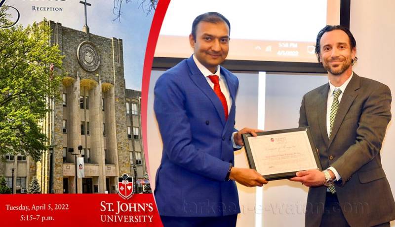 Pakistani professor honoured with Research Award at New York university