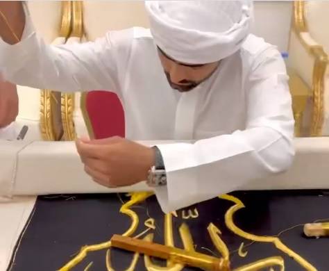 Watch: Babar Azam stitches Ghilaf-e-Kaaba in Saudi Arabia
