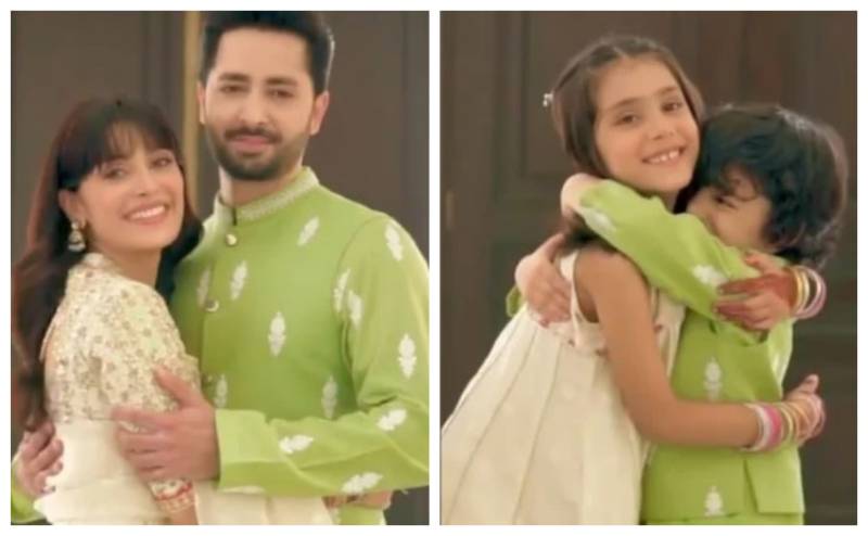 Watch: Ayeza Khan and Danish Taimoor celebrate Eid with kids in cute way