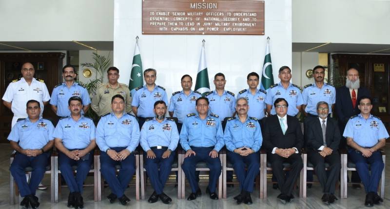 PAF chief visits Air War College in Islamabad