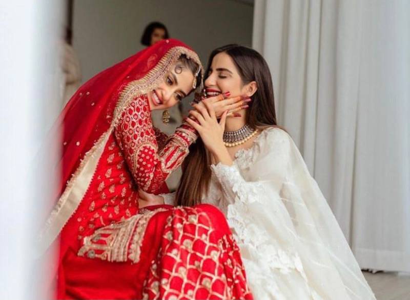 Sajal Aly drops the cutest throwback picture with sister Saboor Aly
