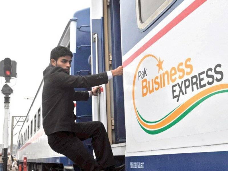 Outdoor advertising on trains in Pakistan