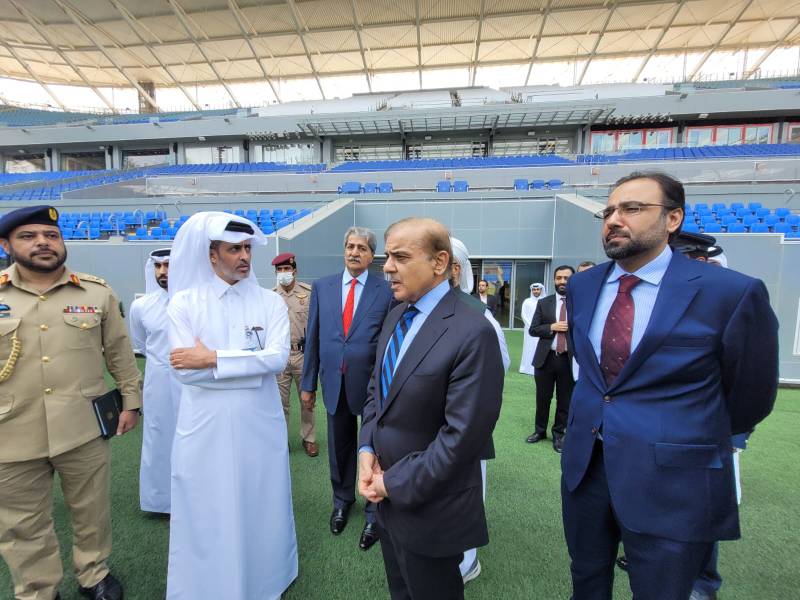 Pakistani PM visits FIFA World Cup 'Stadium 974' in Doha