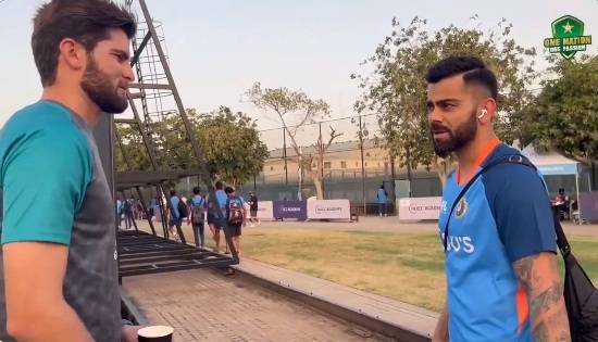 Watch: Indian players catch up with injured Shaheen Afridi ahead of PAK vs IND Asia Cup match