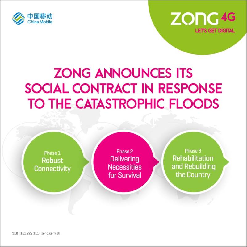 Zong announces its social contract in response to the catastrophic floods
