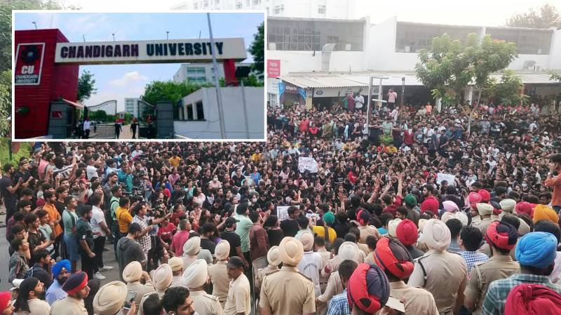 Huge protests break out at Chandigarh University after videos of girls taking bath leaked online