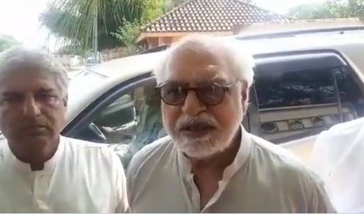 Pakistani journalist Ayaz Amir reacts after son arrested for wife’s murder