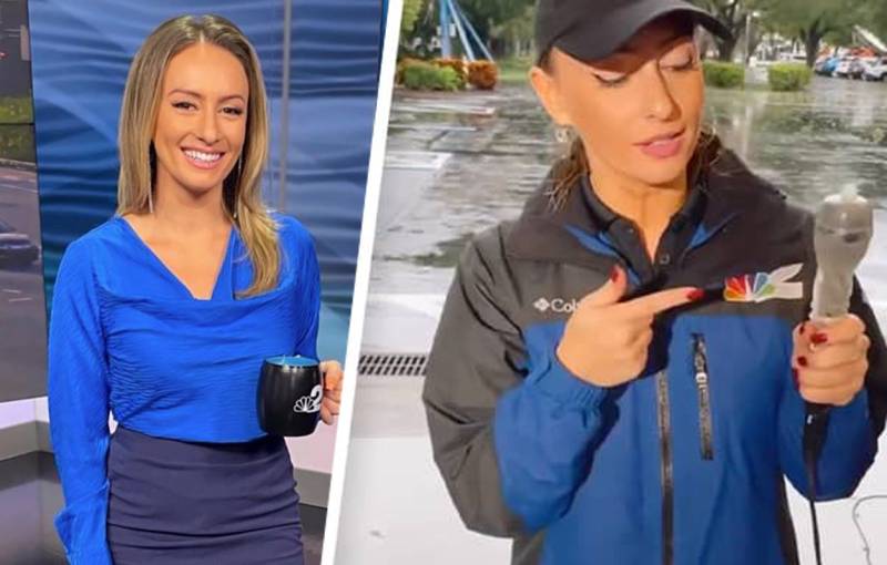 Reporter goes viral for protecting mic with condom during Hurricane coverage 