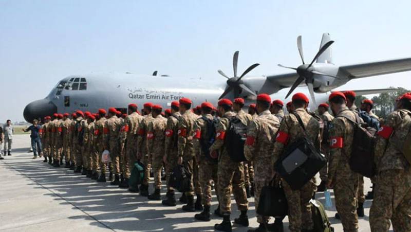 Pakistan Army contingent leaves for Qatar to provide security during FIFA World Cup