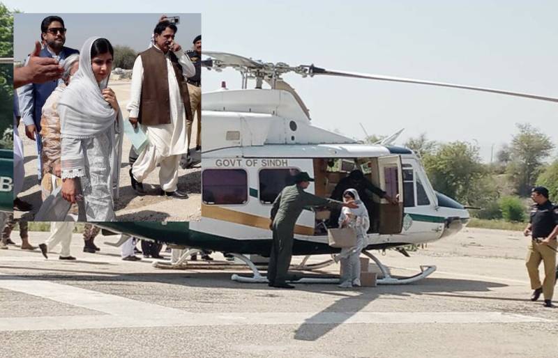Malala reaches southern Pakistan to meet flood-affected people