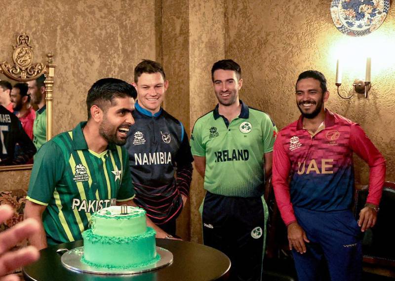 Inside Babar Azam’s 28th birthday celebration with fellow skippers of T20 World Cup