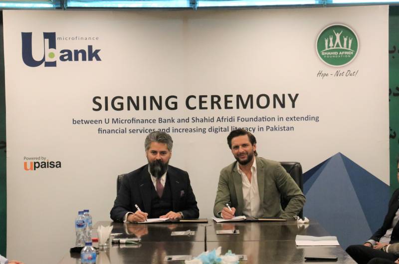 U Microfinance Bank and Shahid Afridi Foundation collaborate to uplift Pakistan’s education sector