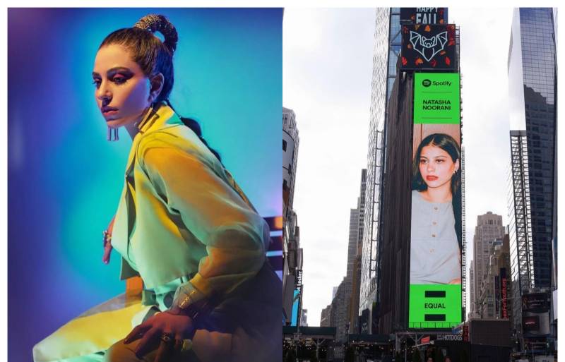 Natasha Noorani lights up New York City's Times Square 