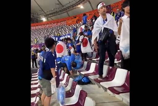 FIFA World Cup – Japanese fans earn praise for cleaning stadium after stunning win over Germany