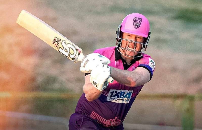 Eoin Morgan and Azam Khan steer New York Strikers to a well fought win off the last ball over Deccan Gladiators