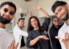 Mahira Khan teaches some dance moves to famous Quick Style gang
