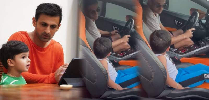 Shoaib Malik takes son Izhaan on ride in his sports car (VIDEO)