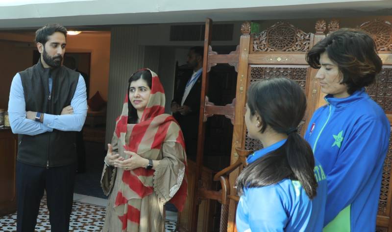Malala gives a winning pep talk to U-19 Pakistani women cricketers ahead of World Cup