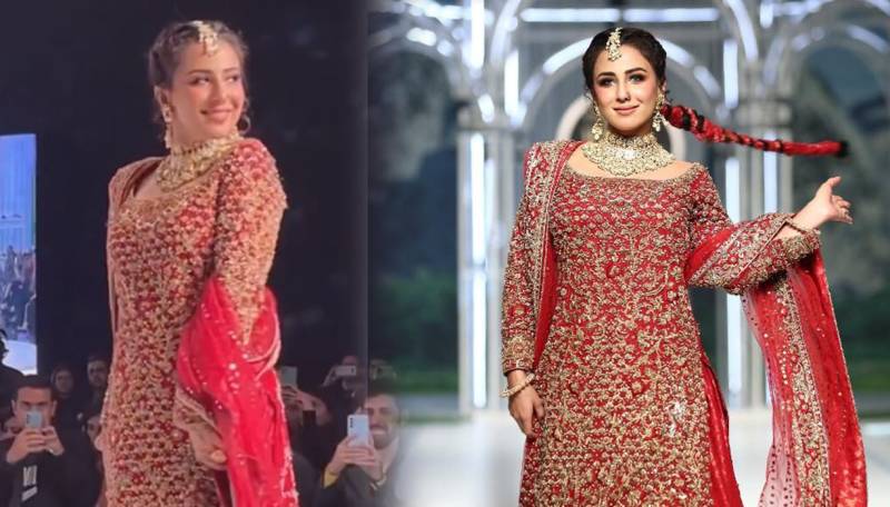 Ushna Shah shows off dance moves on Bridal Couture Week’s ramp 