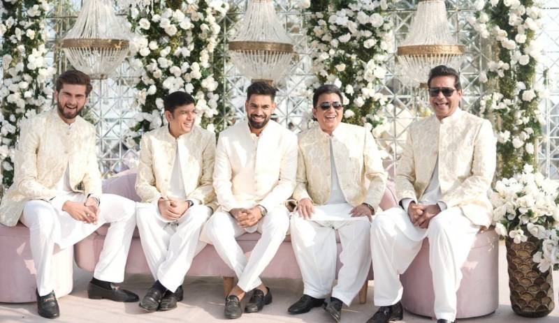Congratulations pour in for Haris Rauf on marriage with Muzna Masood