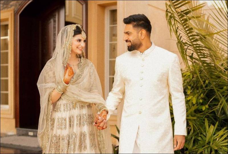 Haris Rauf warns fans about fake social media accounts of wife Muzna Malik