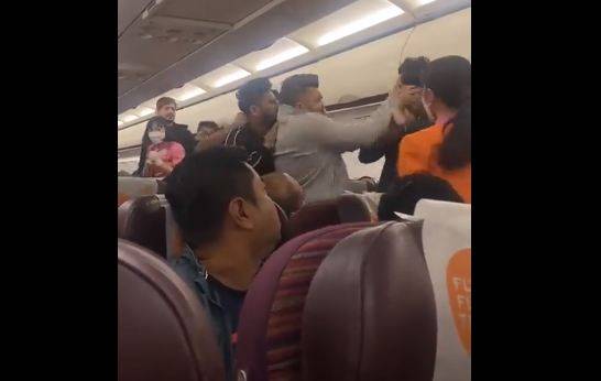 Watch: Indian passengers thrash man during flight