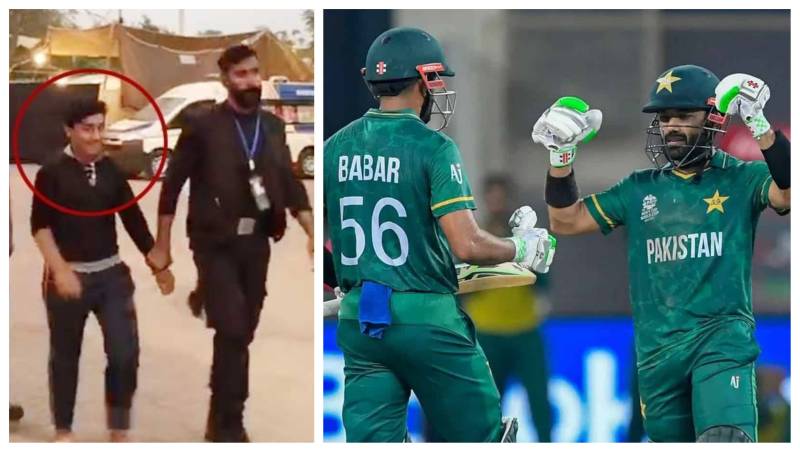 Fans booked for entering field to meet Babar Azam, Mohammad Rizwan during PAKvNZ match