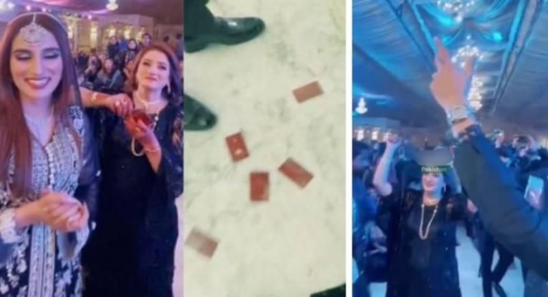 Video of a family showering gold coins at wedding guests goes viral