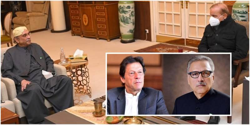 President Alvi meets Imran Khan; Zardari calls on PM Shehbaz as Pakistan's political crisis deepens