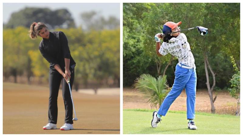 Humna and Bushra exhibit exceptional golfing skills