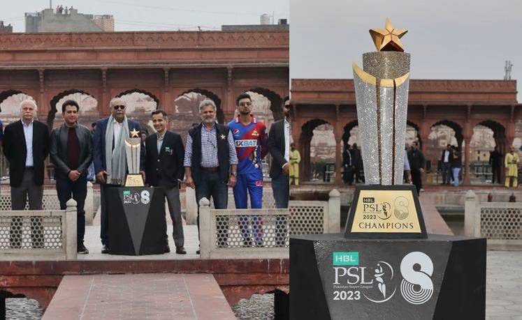PSL8 glittering supernova trophy unveiled in Lahore 