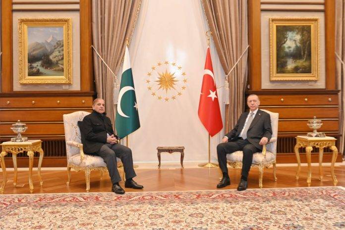 PM Shehbaz meets Turkish President Erdogan to condole loss of lives in deadly earthquake
