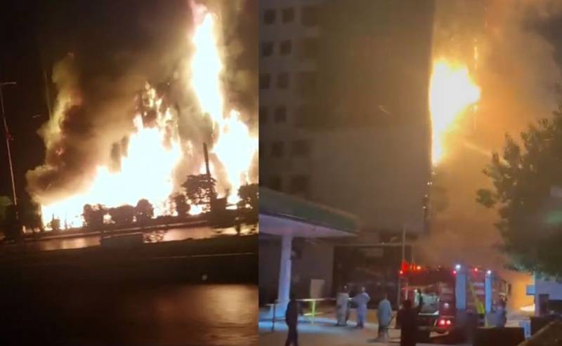 One injured as Karachi building’s blaze doused after hours of fire fighting (VIDEOS)