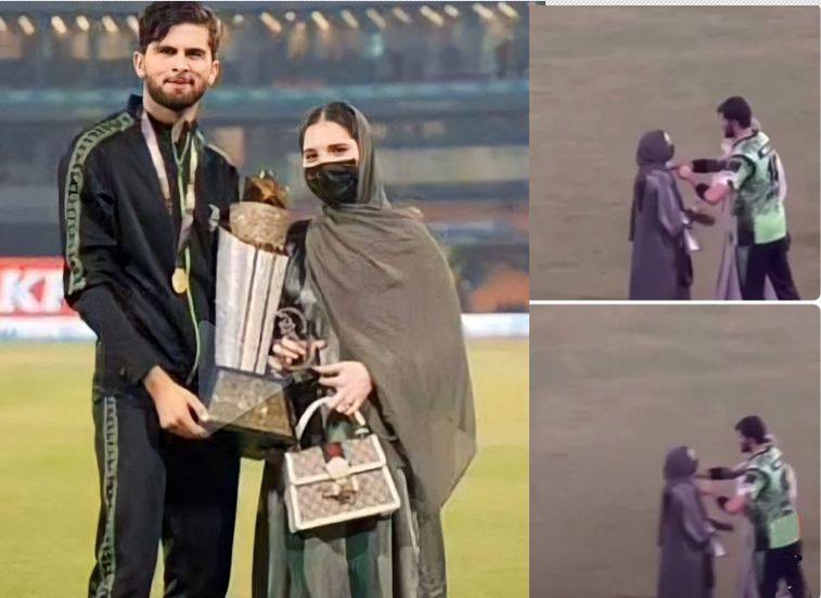 Shaheen Afridi spotted celebrating PSL8 victory with wife Ansha Afridi 