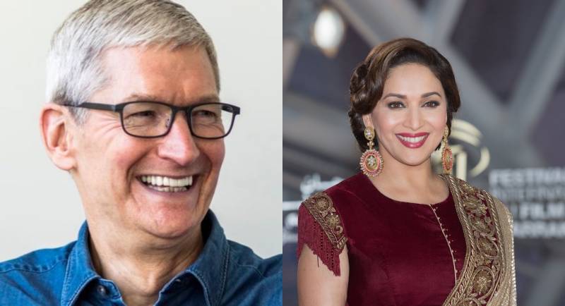 Madhuri Dixit treats Apple CEO to Vada Pav as U‎S tech giant opens first store in Mumbai