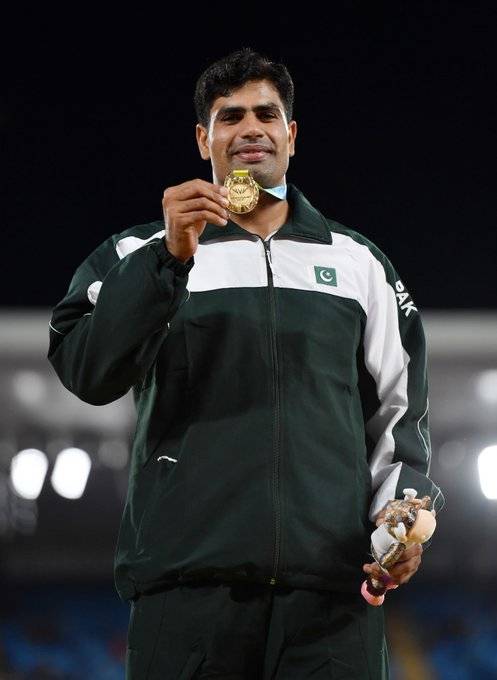 Pakistan's Olympian javelin thrower Arshad Nadeem wins gold medal at National Games