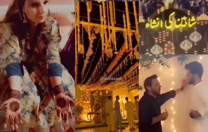 Inside Shaheen Shah Afridi and Ansha's colorful Mehndi ceremony (See Pictures and Videos)