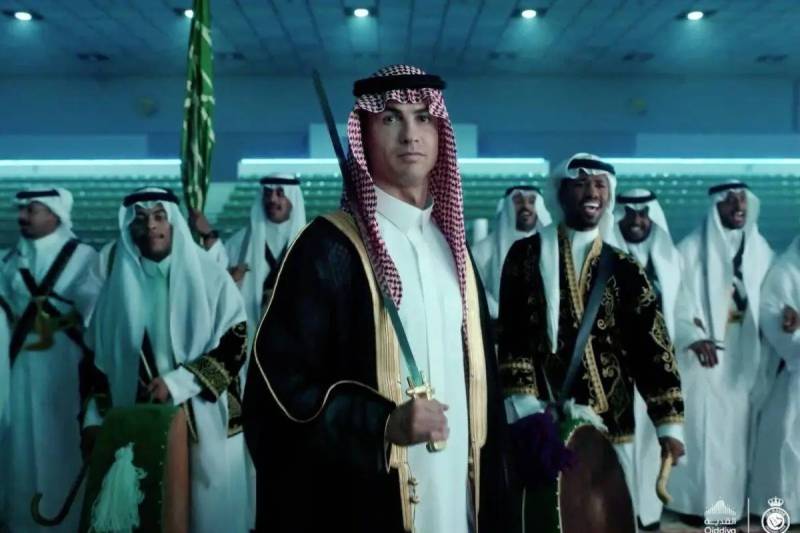 Cristiano Ronaldo dons Saudi attire, wields sword in national day’s video