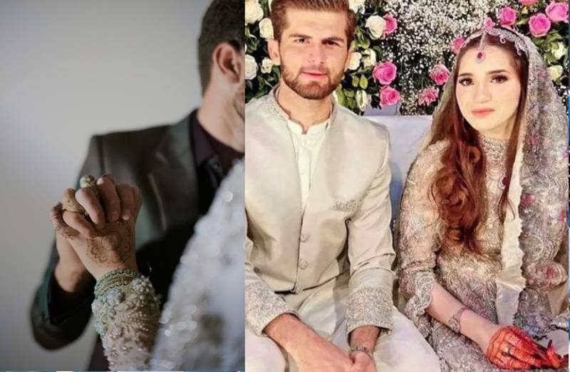 Shaheen Afridi shares first picture with wife Ansha, leaving fans in awe