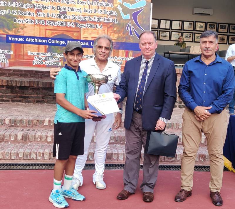 Bilal, Ahtesham, Mazari win titles in Aitchison College Junior National Tennis