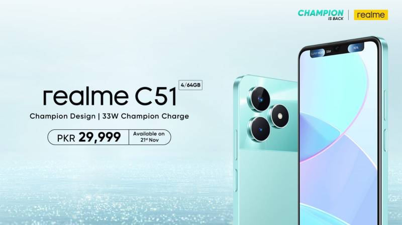 realme C51 price and launch date in Pakistan revealed