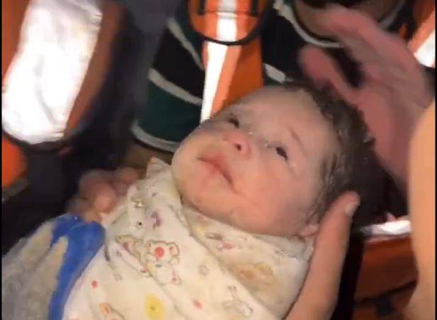 Newborn saved from rubble in Gaza 37 days after her house was bombed by Israel