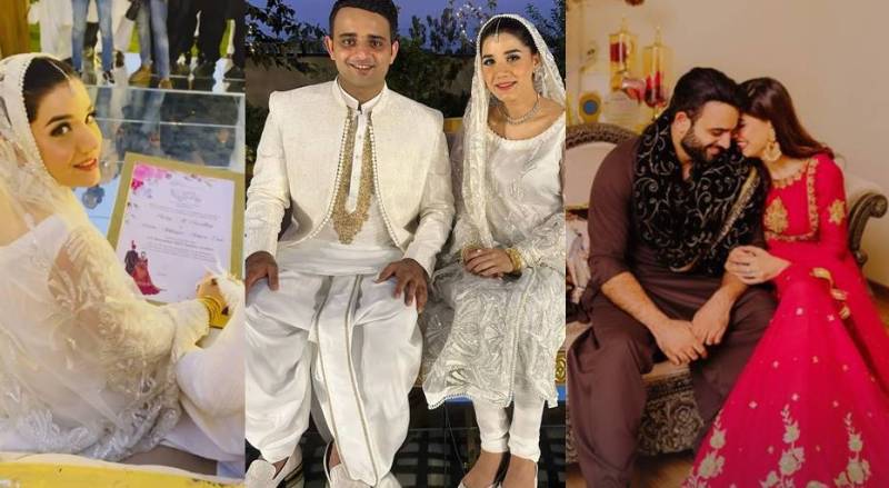 Kiran Ashfaque, and Hamza Ali Chaudhary’s wedding pictures, videos go viral