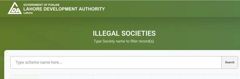 How to online check list of housing societies declared illegal by LDA?