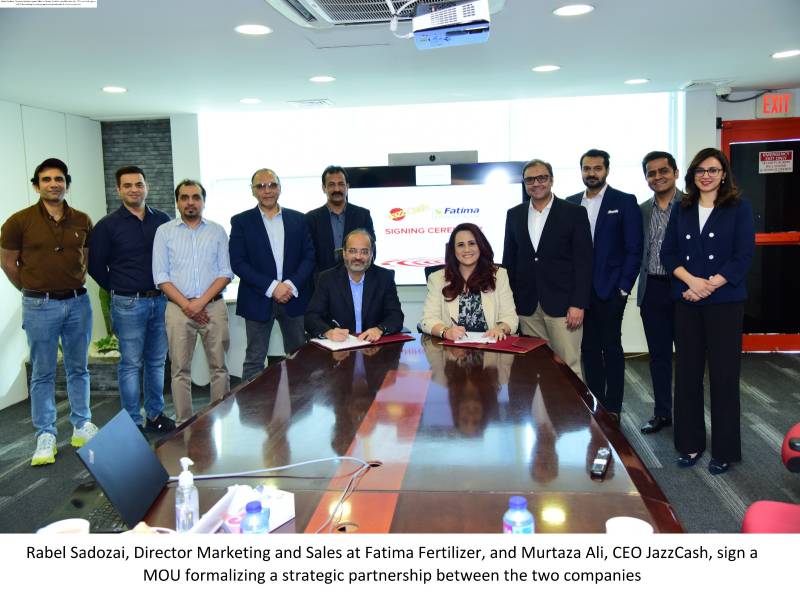 Fatima Fertilizer, JazzCash Sign MoU to Pioneer Digitalization of Agri-Sector Payment Ecosystem