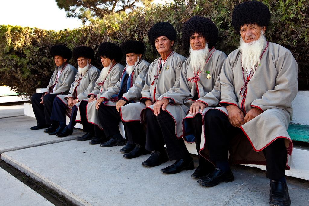 Old Turkmen Men - Ashgabat. Turkmenistan