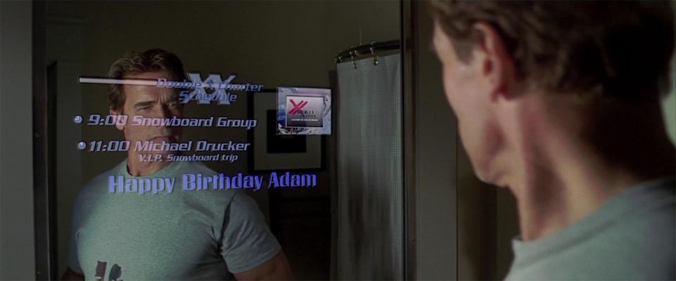 Braun's smart mirror concept was inspired by the 2000 sci-fi film 'The 6th Day', starring Arnold Schwarzenegger.