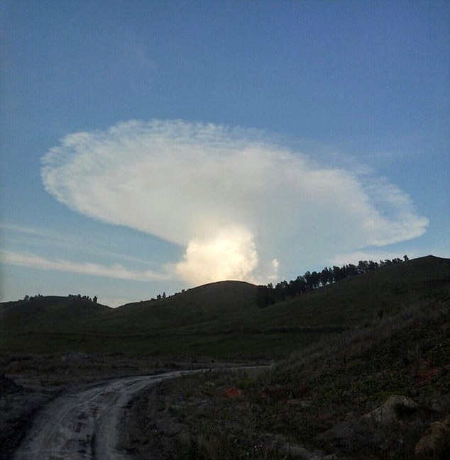 Mushroom cloud in Kemerovo region