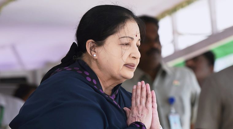 Chennai: Tamil Nadu Chief Minister J Jayalalithaa during the 70th Independence Day function at Fort St George in Chennai on Monday. PTI Photo by R Senthil Kumar (PTI8_15_2016_000240B)