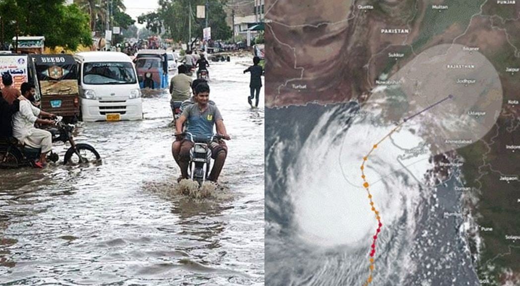 Sindh braces for heavy rains from today as Cyclone Biparjoy now 350km ...